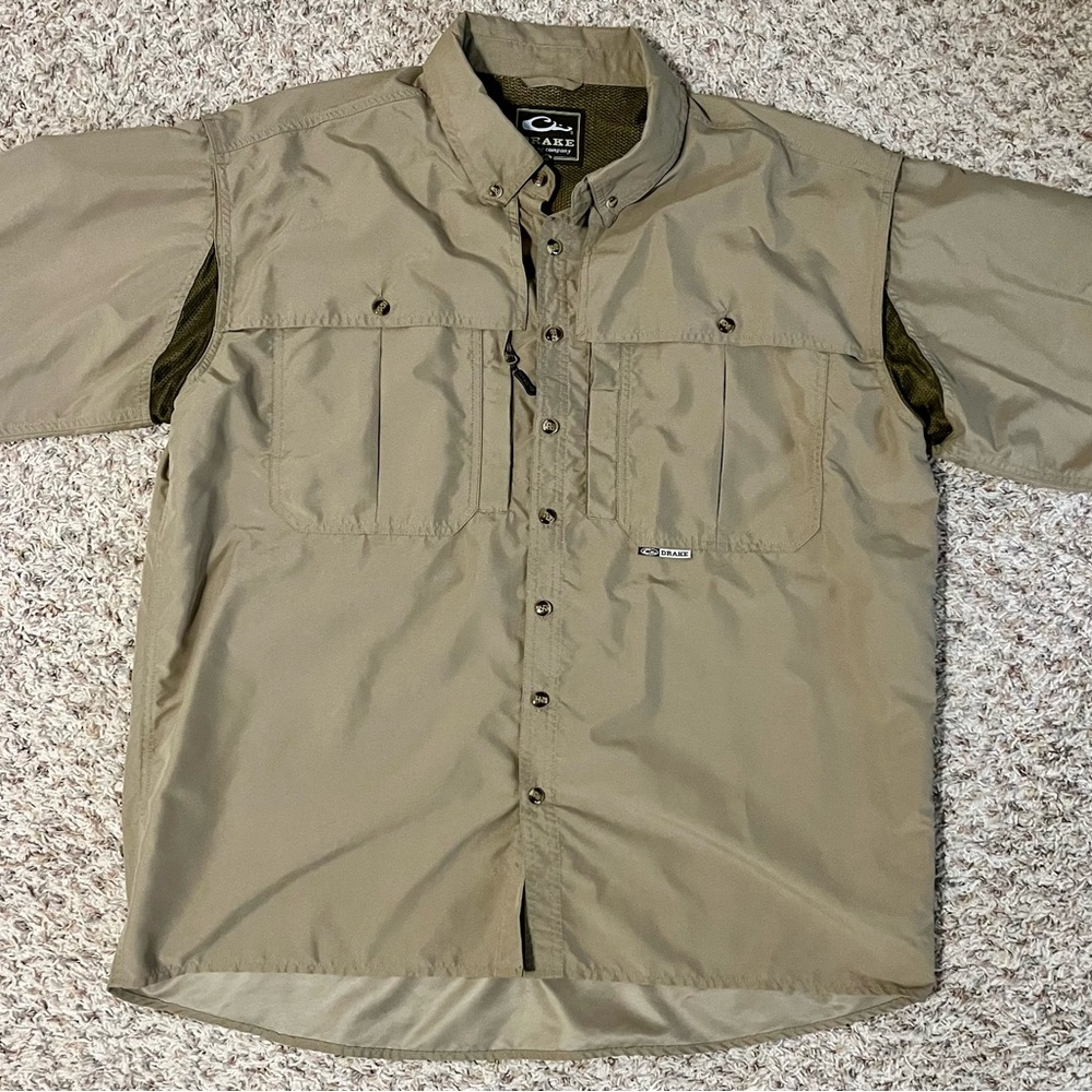 Drake Men's Tan Lightweight Shirt Jacket